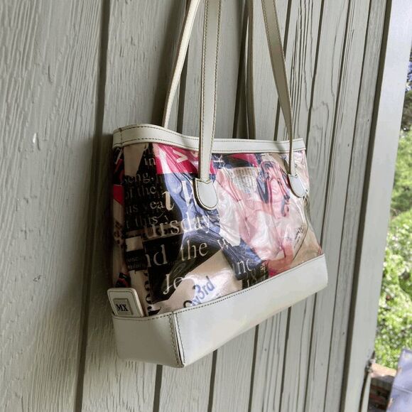 VTG Y2K Marilyn Monroe Magazine Print Vinyl Shoulder Bag – Retro Pop Art Glam - Picture 3 of 9